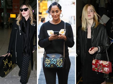 celebrities carrying gucci handbags|celebrities with gucci bags.